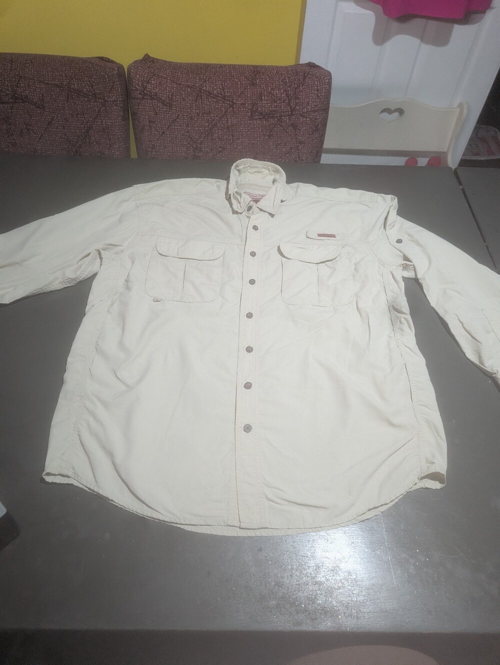 Caribou Creek Size Large Button Down 42" Shoulder 31" To Hem